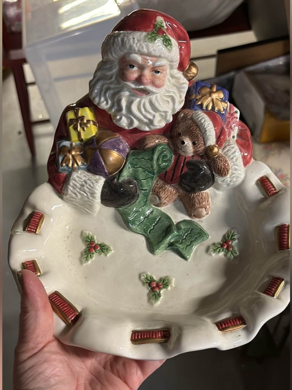 Fitz and Floyd Santa bowl
